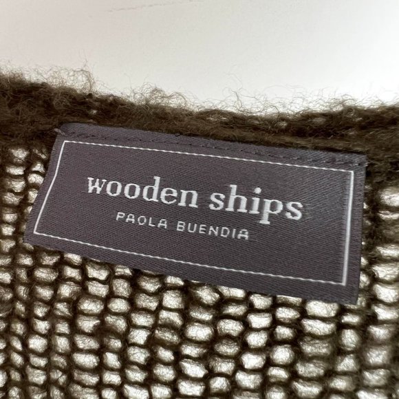 Wooden Ships Mohair Blend Lightweight Balletcore Cardigan Cropped Wrap Shrug Top - Picture 4 of 7